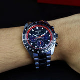 Seiko Prospex Speedtimer Solar Chronograph Datsun 240Z Collaboration Limited Edition Black Dial Two Tone Steel Strap Watch for Men - SSC957