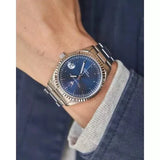 Maserati Competizione Blue Dial Silver Steel Strap Watch for Men - R8853100029