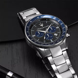 Maserati SFIDA Limited Edition Chronograph Grey Dial Silver Steel Strap Watch for Men - R8873640018