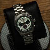 Seiko Prospex Speedtimer Solar Chronograph Silver Dial Silver Steel Strap Watch for Men - SSC911