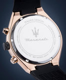 Maserati Stile Skeleton Chronograph Black Dial Black Silicone Strap Watch for Men - R8871642003