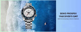 Seiko Prospex 1968 Heritage Diver's GMT 60th Anniversary White Dial Silver Steel Strap Watch for Men - SPB519J1
