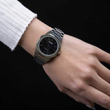 D1 Milano Ultra Thin Black Dial Silver Steel Strap Watch for Women - D1-UTBL05