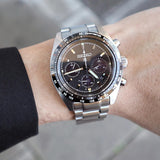 Seiko Prospex Speedtimer Solar Chronograph Black Dial Silver Steel Strap Watch for Men - SSC819