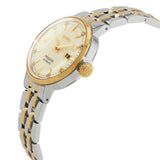 Seiko Presage Cocktail Time Automatic Diamonds White Dial Two Tone Steel Strap Watch for Women - SRE010J1