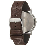 Emporio Armani Kappa Silver Dial Brown Leather Strap Watch for Men - AR11173