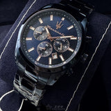 Maserati Attrazione Chronograph Blue Dial Blue Steel Strap Watch for Men - R8873626003