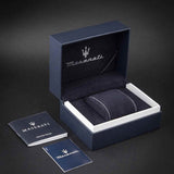 Maserati Successo Chronograph Silver Dial Blue Silicone Strap Watch for Men - R8871621042