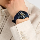 Maserati Successo Chronograph Blue Dial Blue Rubber Strap Watch for Men - R8871621044