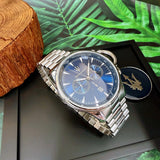 Maserati Tradizione Chronograph Blue Dial Silver Steel Strap Watch for Men - R8873646005
