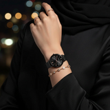 Emporio Armani Kappa Black Dial Black Mesh Strap Watch for Women - AR11252