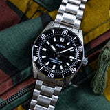 Seiko Prospex 1965 Heritage Divers Automatic Black Dial Silver Steel Strap Watch for Men - SPB453J1