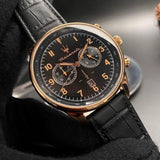 Maserati Tradizione Chronograph Black Dial Black Leather Strap Watch for Men - R8871646001