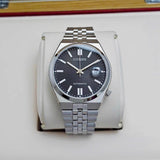 Citizen Tsuyosa 60 Automatic Black Dial Silver Steel Strap Watch for Men - NK0020-55E