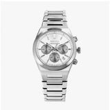 Seiko Conceptual Chronograph White Dial Silver Steel Strap Watch for Men - SSB451P1