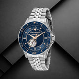 Maserati SFIDA Special Edition Automatic Blue Dial Silver Steel Strap Watch for Men - R8823140013