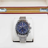 Seiko Prospex Speedtimer Solar Chronograph Blue Dial Silver Steel Strap Watch for Men - SSC815