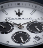 Maserati Attrazione Chronograph White Dial Silver Steel Strap Watch for Men - R8853151004