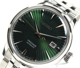 Seiko Presage Cocktail Time Automatic Green Dial Silver Steel Strap Watch for Men - SRPE15J1