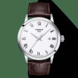 Tissot T Classic Dream Quartz White Dial Brown Leather Strap Watch for Men - T129.410.16.013.00