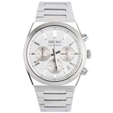 Seiko Conceptual Chronograph White Dial Silver Steel Strap Watch for Men - SSB451P1