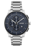 Hugo Boss Peak 2.0 Chronograph Blue Dial SIlver Steel Strap Watch for Men - 1514189