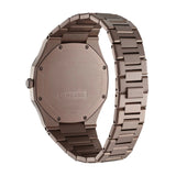 D1 Milano Ultra Thin Brown Dial Brown Steel Strap Watch for Women - D1-UTBL38