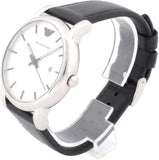 Emporio Armani Luigi White Dial Black Leather Strap Watch for Men - AR1694