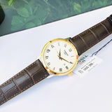 Tissot Classic Dream Ivory Dial Brown Leather Strap Watch for Men - T129.410.26.263.00