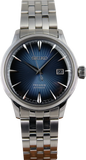 Seiko Presage Cocktail Time Automatic Blue Dial Silver Steel Strap Watch for Men - SRPB41J1