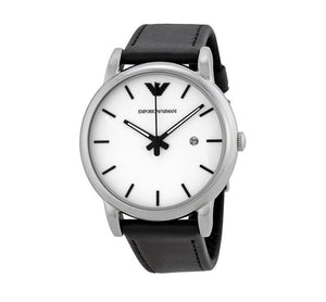 Emporio Armani Luigi White Dial Black Leather Strap Watch for Men - AR1694