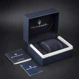 Maserati SFIDA Special Edition Automatic Blue Dial Silver Steel Strap Watch for Men - R8823140013