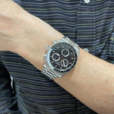 Tissot PR516 Chronograph Black Dial Silver Steel Strap Watch for Men - T149.417.11.051.00