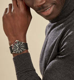 Emporio Armani Diver Black Dial Black Silicon Strap Watch for Men - AR11341