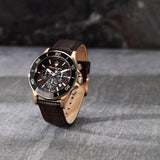 Maserati Competizione Chronograph Brown Dial Brown Leather Strap Watch for Men - R8871600001