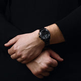 Seiko Prospex Speedtimer The Black Series Limited Edition Black Dial Black Steel Strap Watch for Men - SSC917