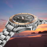 Seiko Prospex Polygonal Sea Diver Automatic Black Dial Silver Steel Strap Watch for Men - SPB485J1