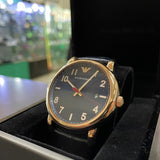 Emporio Armani Luigi Blue Dial Blue Leather Strap Watch for Men - AR11135