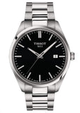 Tissot PR 100 Black Dial Silver Steel Strap Watch for Men - T150.410.11.051.00