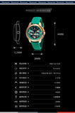 Maserati Successo Chronograph Green Dial Green Silicone Strap Watch for Men - R8871621038