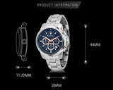 Maserati Successo Chronograph Blue Dial Silver Steel Strap Watch for Men - R8873621037