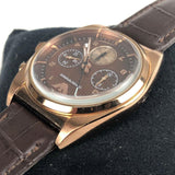 Emporio Armani Classic Chronograph Brown Dial Brown Leather Strap Watch for Men - AR0371