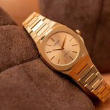 D1 Milano Ultra Thin Zephyr Gold Dial Gold Steel Strap Watch for Women - D1-UTBL31