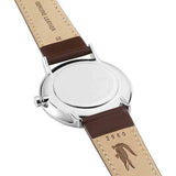 Lacoste Moon Multifunction Blue Dial Brown Leather Strap Watch for Men - 2010976