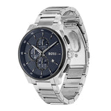 Hugo Boss Peak 2.0 Chronograph Blue Dial SIlver Steel Strap Watch for Men - 1514189