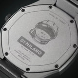 D1 Milano Ultra Thin Red Dial Silver Steel Strap Watch for Men - D1-UTBJ20