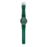 Citizen Mechanical Automatic Green Dial Green Rubber Strap Watch for Men - NJ0129-10X