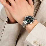 Maserati Successo Chronograph Green Dial Silver Steel Strap Watch for Men - R8873621043