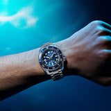 Seiko Prospex 1968 Heritage Divers GMT The Great Wave Limited Edition Blue Dial Silver Steel Strap Watch for Men - SPB509J1