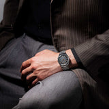 Citizen Tsuyosa 60 Automatic Black Dial Silver Steel Strap Watch for Men - NK0020-55E